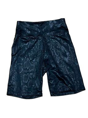 American Eagle Black Python Print Bike Shorts Small